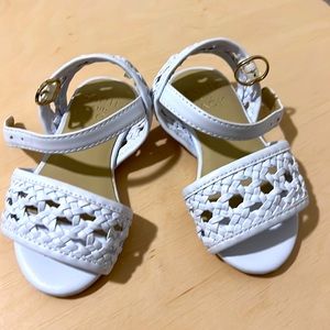 White Janie and Jack baby girl sandals size 4 (baby)
